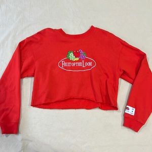 NWOT Froot of the Loom cropped Sweatshirt| Women Size M